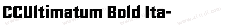 CCUltimatum Bold Ita字体转换